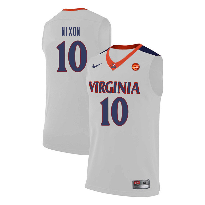 Men Virginia Cavaliers #10 Jayden Nixon College Basketball Jerseys Sale-White - Click Image to Close
